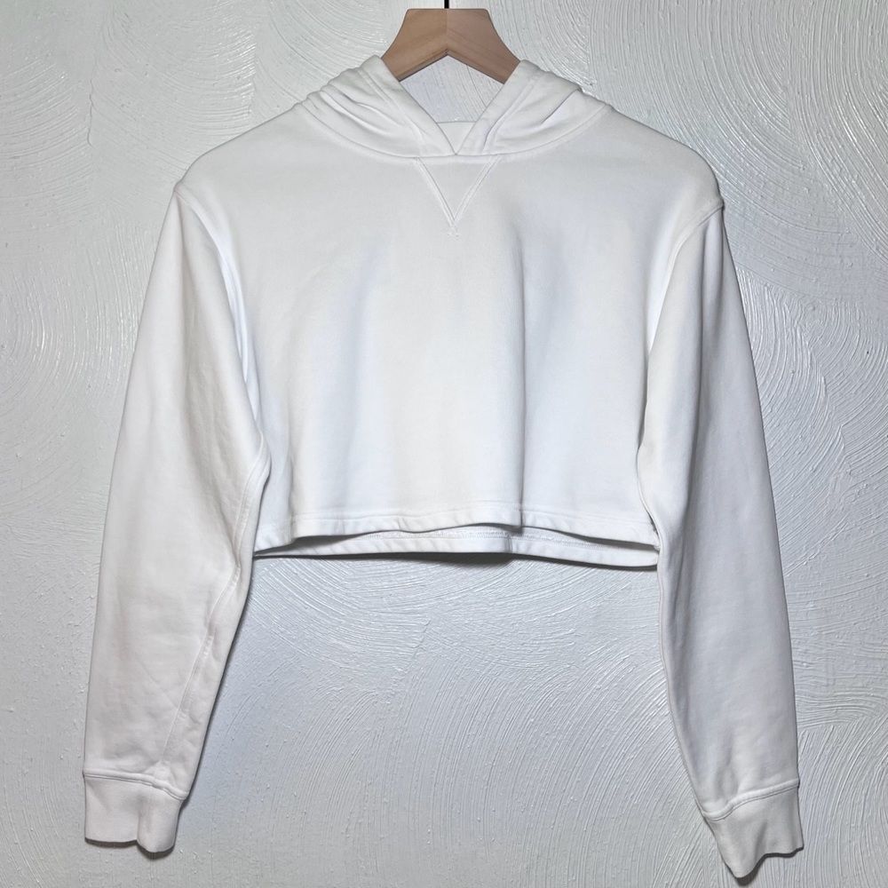 Lululemon All Yours Cropped Hoodie in White